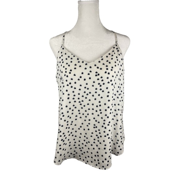 Peace and Pearls Tops - Peace and pearls Women's Size‎ S camisole Blue White Star Print Coastal Beach